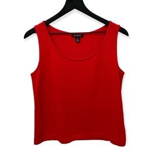 St. John Red Knit Tank Top